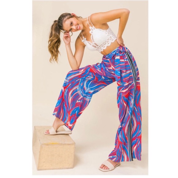 Jealous Tomato Palm Beach Palazzo Pants - Picture 2 of 4